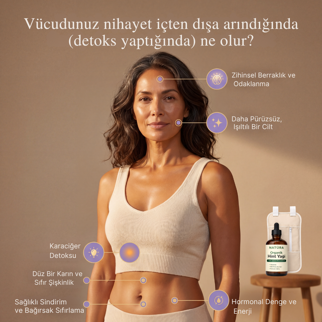 Natüra Saf Hint Yağı Kompresi —%100 Organik